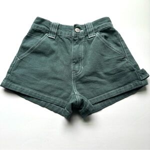 PacSun Carpenter Cargo Jean Shorts Hammer Loop Teal Women’s‎ size 22